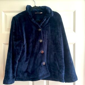 Super soft Chicos, button-down fleece jacket